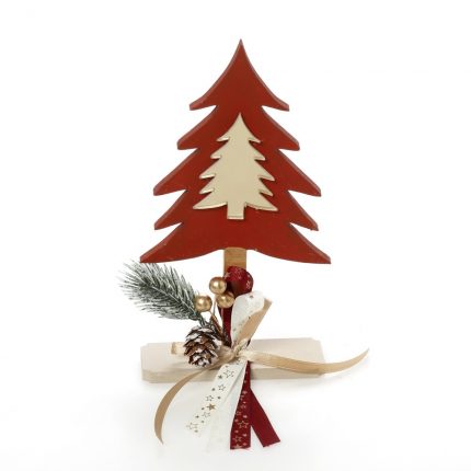 Χριστουγεννιάτικο Ξύλινο Δέντρο με Πλέξιγκλάς ΧΡ-2339 || Bellissimo