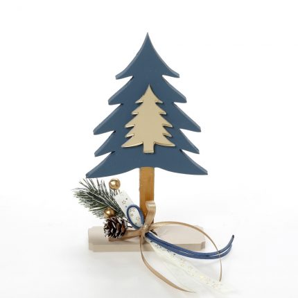 Χριστουγεννιάτικο Ξύλινο Δέντρο με Πλέξιγκλάς ΧΡ-2341 || Bellissimo
