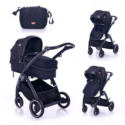 Lorelli Μετατρεπόμενο Παιδικό Καρότσι ADRIA 2 in 1 Black 10021452005R