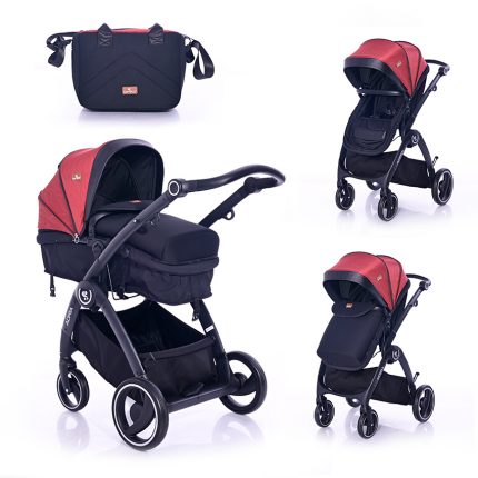 Lorelli Μετατρεπόμενο Παιδικό Καρότσι ADRIA 2 in 1 Black&Red 10021452006R