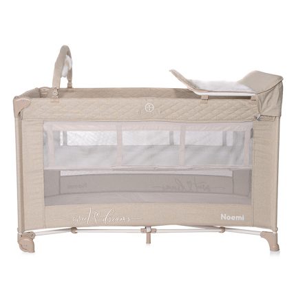 Lorelli Παιδικό Παρκοκρέβατο NOEMI 2 Επίπεδα Plus Fog Beige Star 10080562217