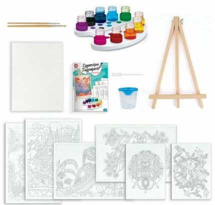 Εργαστήριο Ζωγραφικής Χρώματα Ακουαρέλας Σετ Ζωγραφικής Με Ξύλινο Καβαλέτο 7+ - As Company