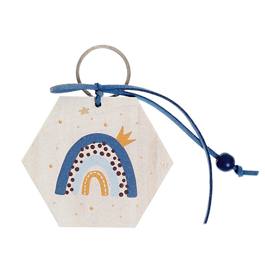 Χειροποίητες Μπομπονιέρες Βάπτισης Μπρελόκ Εξάγωνο Δεινόσαυρος για Αγόρια 512 (8χ8cm) 24τμχ || Bellissimo