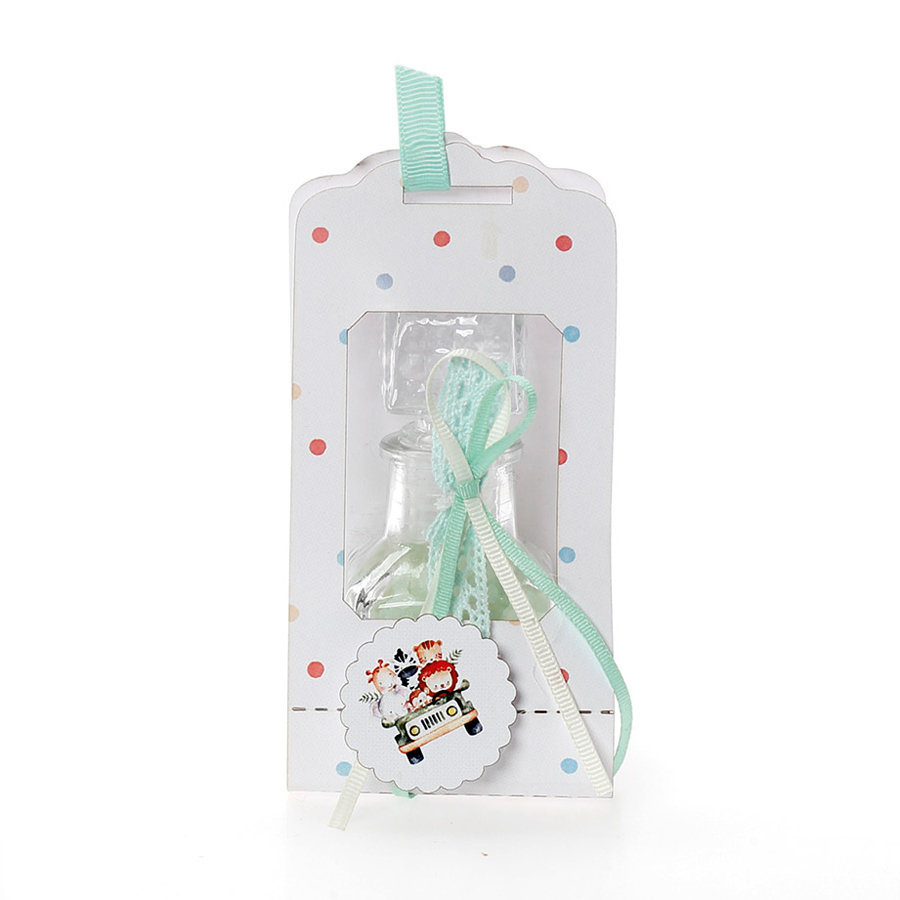 Χειροποίητη Μπομπονιέρα Βάπτισης Άλατα Μπάνιου σε Τσαντάκι Αυτοκίνητο με Ζωάκια για Αγόρια ΜΠΑ 492 (16χ6cm) 24τμχ || Bellissimo