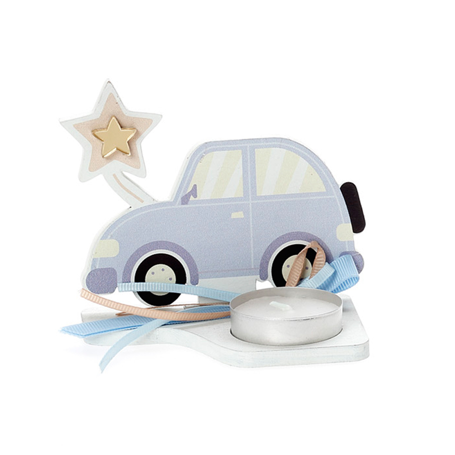 Χειροποίητη Μπομπονιέρα Βάπτισης με Ρεσώ Αυτοκινητάκι για Αγόρια 419 (11Χ11cm) 24τμχ || Bellissmo