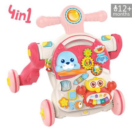 Περπατούρα Δραστηριοτήτων Dolphin 4in1 Pink 4232 12m+ - Bebe Stars