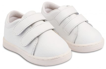 Babywalker Brogues Μονόχρωμο Σνίκερ για Πρώτα Βήματα Διπλή Μπαρέτα Χρατς PRI2103 Λευκό