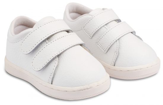 Babywalker Brogues Μονόχρωμο Σνίκερ Διπλή Μπαρέτα Χρατς PRI2103 Λευκό