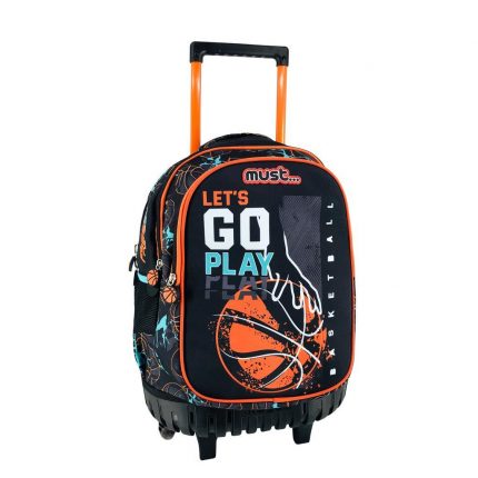 Σχολική Τσάντα Τρόλεϊ Δημοτικού Basketball Lets Go Play 3 Θήκες (34x20x45εκ) Must 5205698598975