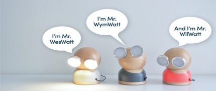 DesignNest GoggleLamp Mr Watt Επιτραπέζιο Φωτιστικό από Ξύλο Σφενδάμου και Αλουμίνιο με Ρύθμιση Φωτεινότητας Αφής (White/Wood)