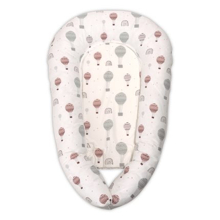 Lorelli Μαξιλάρι θηλασμού Και Φωλιά Ύπνου 3 Σε 1 Nest Grey Baloons 20030165301