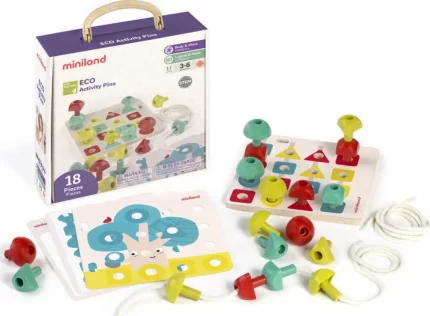 Σετ Δραστηριοτήτων Activity Pins Eco 3+, Miniland