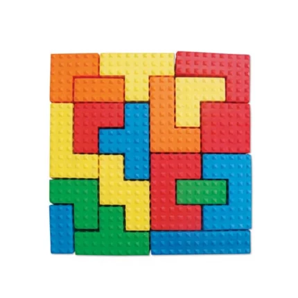 Μαλακά Χρωματιστά Τουβλάκια 18τμχ Sensory Puzzle Blocks 24m+ - Edushape