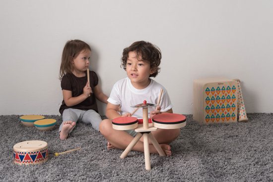 Μουσική Μπάντα – Ξύλινα Ντραμς 3+ - Plan Toys