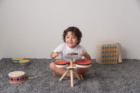Μουσική Μπάντα – Ξύλινα Ντραμς 3+ - Plan Toys