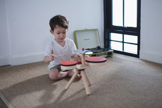 Μουσική Μπάντα – Ξύλινα Ντραμς 3+ - Plan Toys