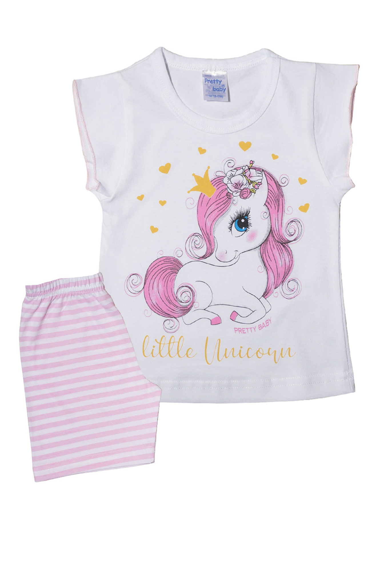 Βρεφική Καλοκαιρινή Πιτζάμα για Κορίτσι Unicorn Strass Λευκό-Φούξια Ψιλή Πλέξη Υφάσματος, Βαμβακερή 100% - Pretty Baby Βρεφική Καλοκαιρινή Πιτζάμα για Κορίτσι Unicorn Strass Λευκό-Φούξια Ψιλή Πλέξη Υφάσματος, Βαμβακερή 100% - Pretty Baby
