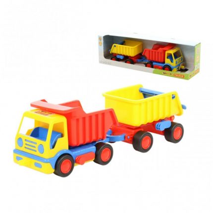 Φορτηγό με Καρότσα 37664 Basics Tip Up Truck with Trailer 12m+ 4810344037664 - Polesie