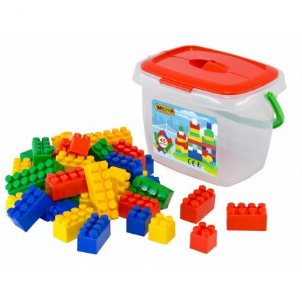 Τουβλάκια 45τμχ 41845 Bucket with Building Bricks 3+ 4810344041845 - Polesie