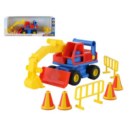 Φορτηγό Εκσκαφέας 37701 Excavator with Cones Construck 4810344037701 3+ - Polesie