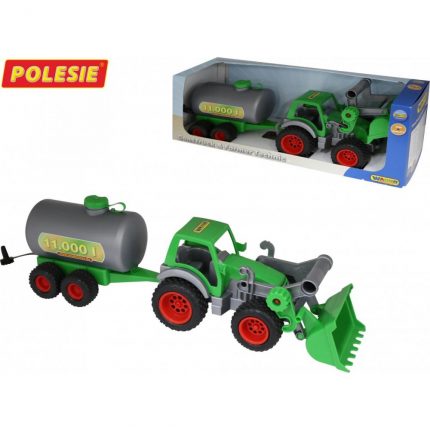 Τρακτέρ με Βυτίο 37763 Farmer Technic Tractor with Frontloader and Tanker 3+ 4810344037763 - Polesie