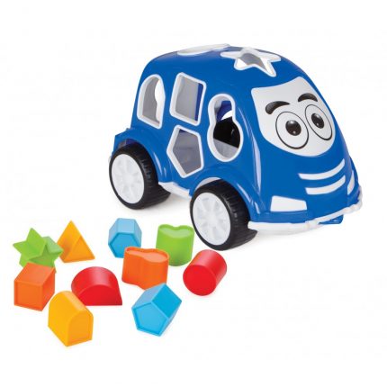 Εκπαιδευτικό Παιχνίδι Ταξινόμησης Αυτοκινητάκι 03187 Smart Shape Sorter Car Blue 12m+ 8693461001123- Pilsan