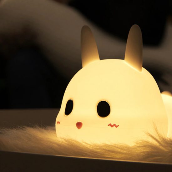 Designnest Meng Rabbit Night Lamp Κουνελάκι Φωτιστικό Νυκτός από Μαλακή Σιλικόνη με ΧρονοδιακόπτηMeng Rabbit Night Lamp Κουνελάκι Φωτιστικό Νυκτός από Μαλακή Σιλικόνη με Χρονοδιακόπτη