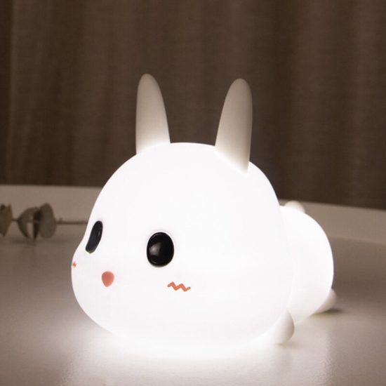 Designnest Meng Rabbit Night Lamp Κουνελάκι Φωτιστικό Νυκτός από Μαλακή Σιλικόνη με ΧρονοδιακόπτηMeng Rabbit Night Lamp Κουνελάκι Φωτιστικό Νυκτός από Μαλακή Σιλικόνη με Χρονοδιακόπτη