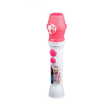 Barbie Ασύρματο Μικρόφωνο Karaoke για παιδιά με ενσωματωμένη μουσική, φωτισμό, Sound Effects (BE-070) (Γκρι/Ροζ)# 3+ - eKids