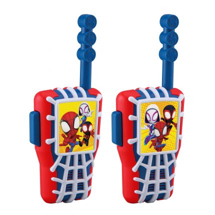 Spiderman Walkie Talkies για παιδιά & ενήλικες με ενσωματωμένο μεγάφωνο και εμβέλεια 150 μέτρων (SA-207) (Μπλε/Κόκκινο) 3+ - eKids