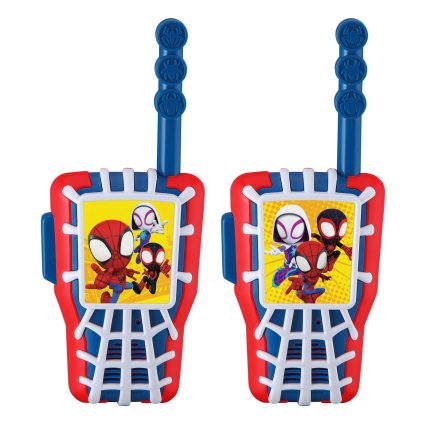 Spiderman Walkie Talkies για παιδιά & ενήλικες με ενσωματωμένο μεγάφωνο και εμβέλεια 150 μέτρων (SA-207) (Μπλε/Κόκκινο) 3+ - eKids