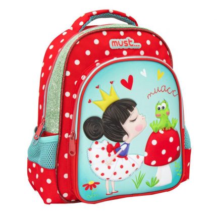Σχολική Τσάντα Πλάτης Νηπίου Princess With Frog 3D Must 2 Θήκες (27x10x31εκ) 5205698599491