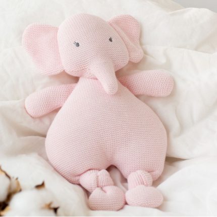 Ελεφαντάκι Βαμβακερό 30cm Pink 0m+ - Kiokids