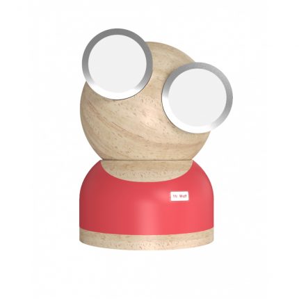 Allocaco GoggleLamp Mr Watt Επιτραπέζιο Φωτιστικό από Ξύλο Σφενδάμου και Αλουμίνιο με Ρύθμιση Φωτεινότητας Αφής (Red/Wood)