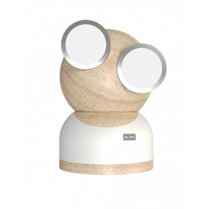 Allocaco GoggleLamp Mr Watt Επιτραπέζιο Φωτιστικό από Ξύλο Σφενδάμου και Αλουμίνιο με Ρύθμιση Φωτεινότητας Αφής (White/Wood)