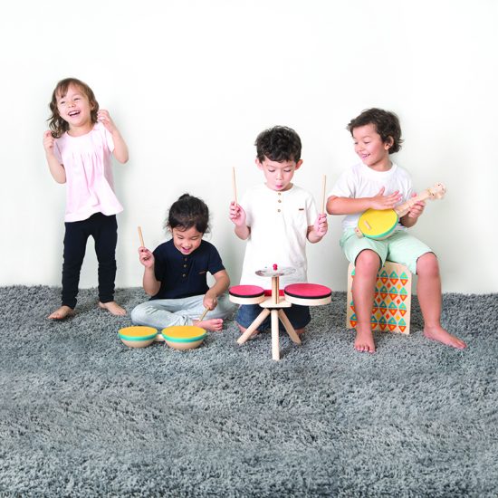 Μουσική Μπάντα – Ξύλινα Ντραμς 3+ - Plan Toys