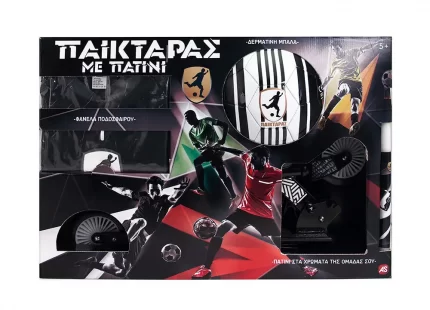 Λαμπάδα Παικταράς Μαύρος Με Πατίνι, Φανέλα Και Μπάλα 5+ - As Company