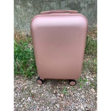 Βαλίτσα Trolley 18'' Ροζ Χρυσό Ματ Σαγρέ (52x32x20cm) | ΒΑΛ45