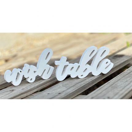 Ξύλινο Wish Table Λευκό (2 λέξεις) | Η4