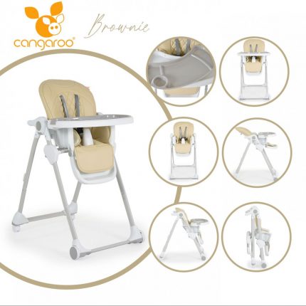 Καρεκλάκι Φαγητού High Chair Brownie Beige 6m+ 3801005151066 - Cangaroo