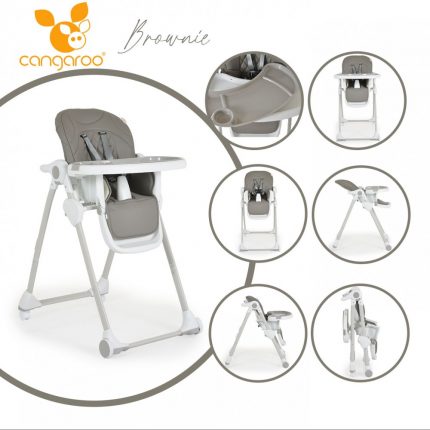 Καρεκλάκι Φαγητού High Chair Brownie Grey 6m+ 3801005151059 - Cangaroo