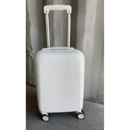 Βαλίτσα Trolley 18'' Off White Γυαλιστερή (52x32x20cm) | ΒΑΛ37