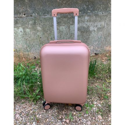 Βαλίτσα Trolley 18'' Ροζ Χρυσό Ματ Σαγρέ (52x32x20cm) | ΒΑΛ45