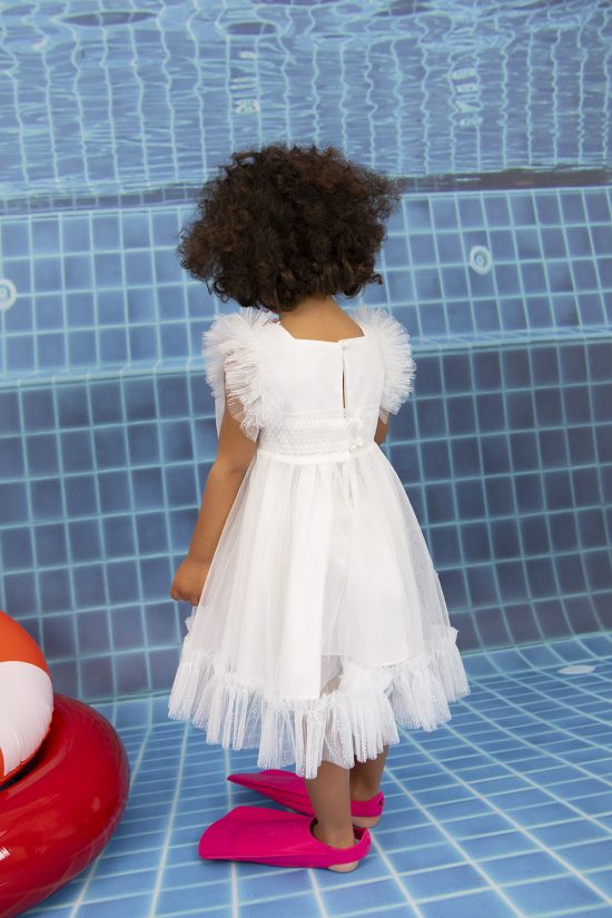 Βαπτιστικό Φορεματάκι για Κορίτσι Εκρού Poppy 9837, Bambolino