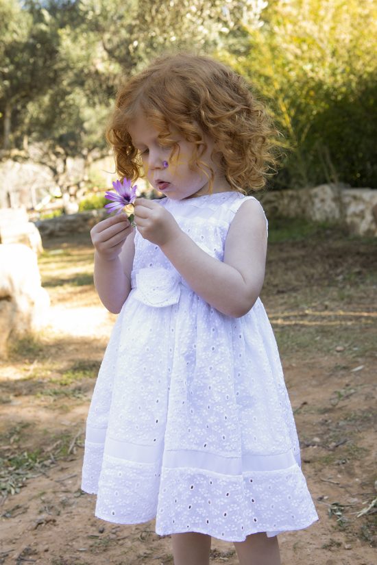 Βαπτιστικό Φορεματάκι για Κορίτσι Λευκό Vasileia 9867, Bambolino
