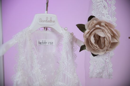 Βαπτιστικό Φορεματάκι για Κορίτσι Λευκό Anthousa 9887, Bambolino