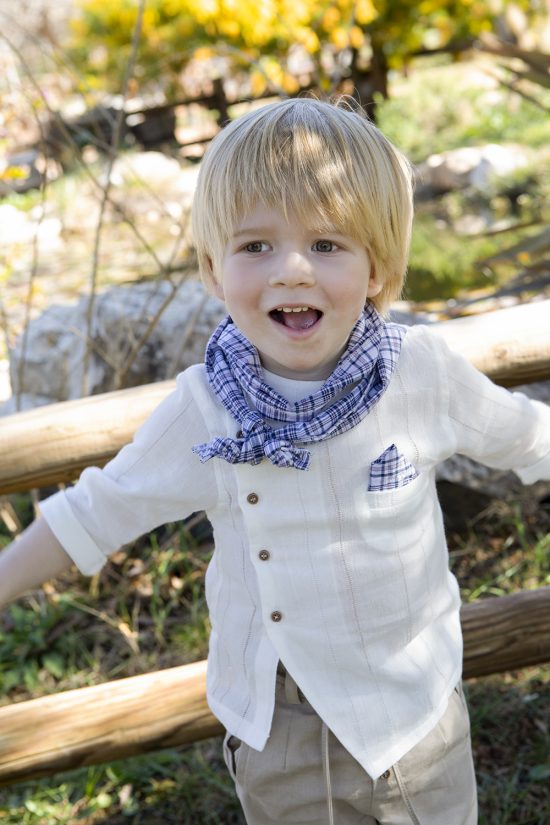 Βαπτιστικό Κοστουμάκι για Αγόρι Floyd Εκρού-Μόκα 9994A, Bambolino