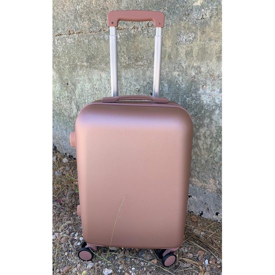 Βαλίτσα Trolley Ροζ Χρυσή Ματ (55x35x22cm) | ΒΑΛ35