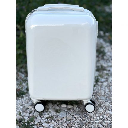 Βαλίτσα Trolley 18'' Off White Γυαλιστερή (52x32x20cm) | ΒΑΛ37