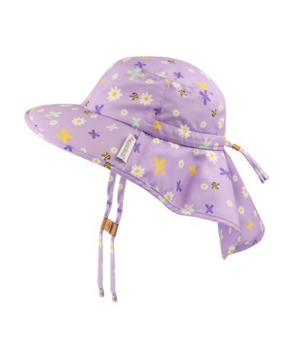 Καπέλο Cape Sunhat UPF50+ Μαργαρίτες Μωβ - FlapJackKids